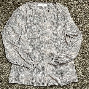 Loft Blouse Pink & Grey size XS